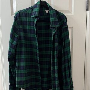 Merona Green and Black Checkered Shirt